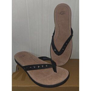 UGG SADIE Black Studded Comfortable Sandals Women’s Size US 7, EU 38 NEW